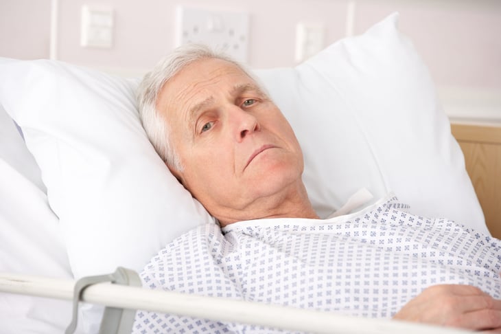 Senior hospitalized with COVID-19