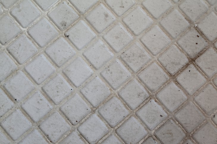 Dirty tile grout