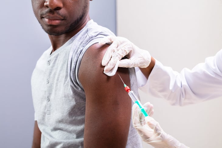 Patient getting a vaccine