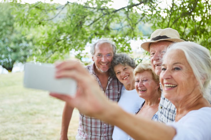 Seniors taking a selfie