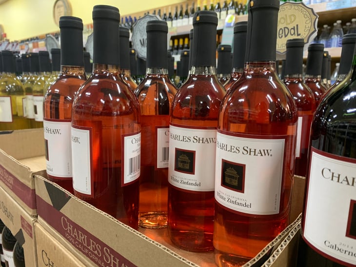Charles Shaw wine at Trader Joe's