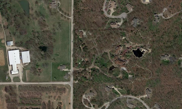 Kansas property aerial view