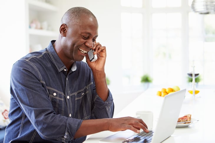 Man working from home