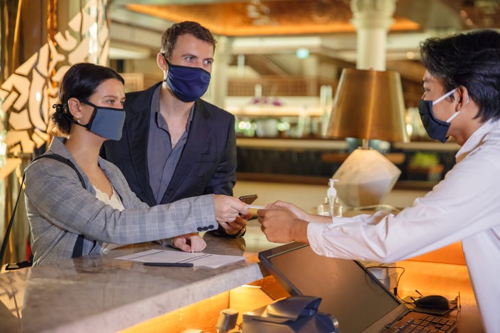 Tourism at a hotel during the coronavirus