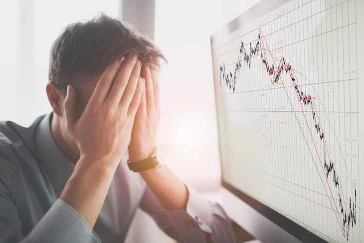 Man worried about a volatile stock market