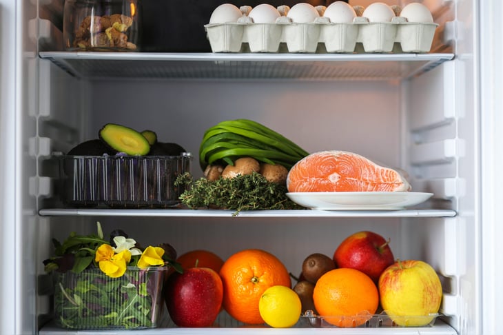 Refrigerator organized for cross-contamination
