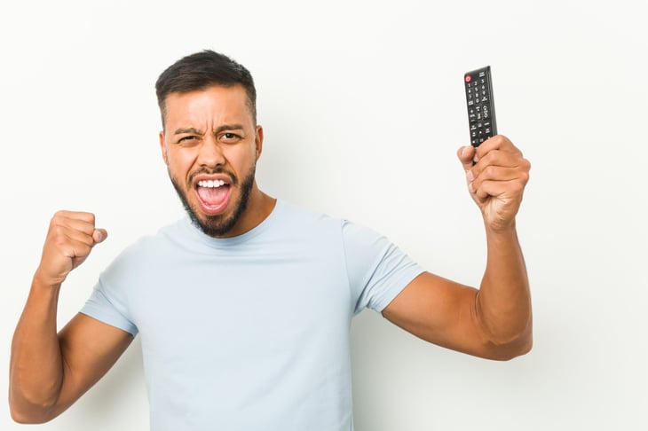 Man with remote