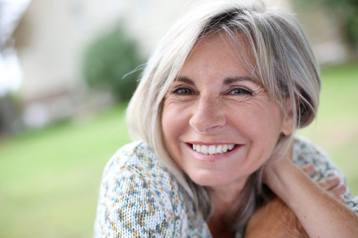 Happy smiling senior woman