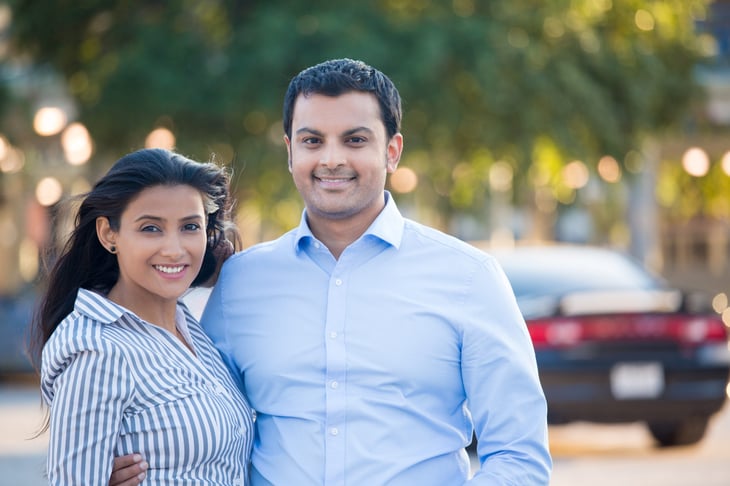 Upper-middle-class couple