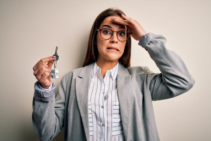 Woman who has made a mortgage mistake