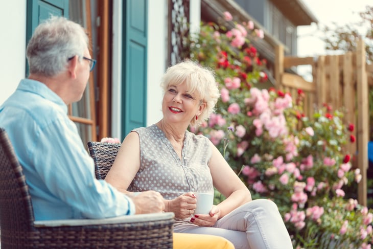 Senior couple at home