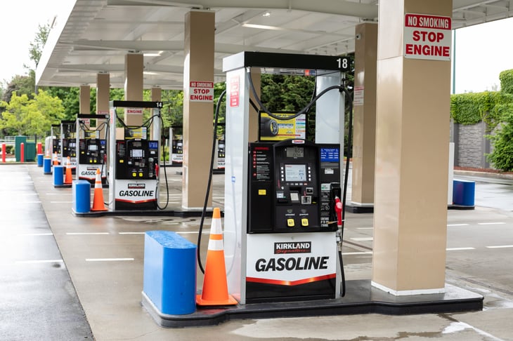 Costco's Kirkland Signature gas pumps