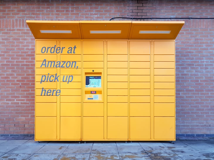 Amazon Hub locker for package delivery