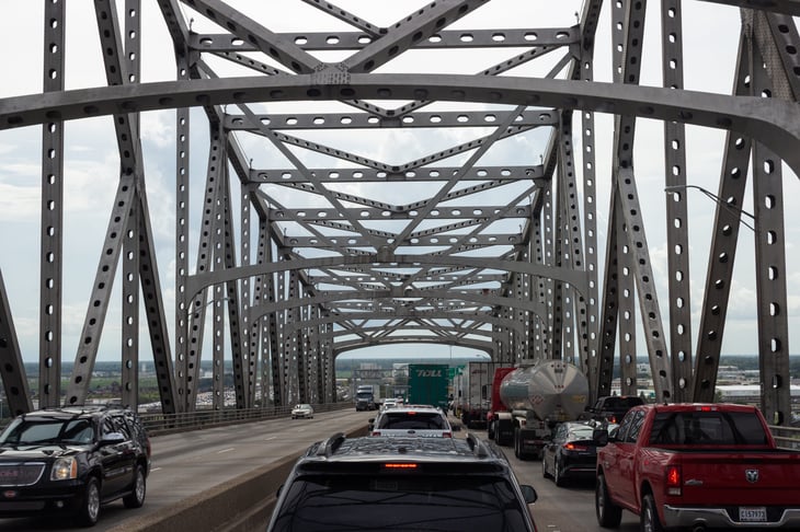 Cars on Mississippi Bridge