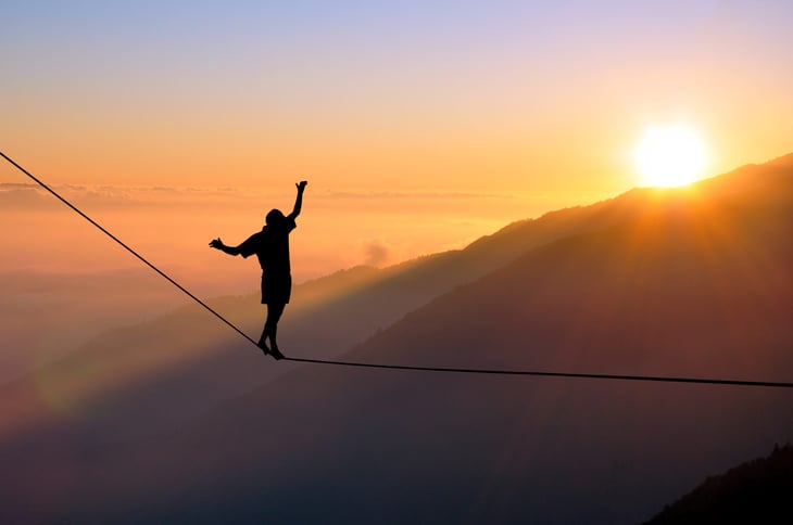 Walking a tightrope