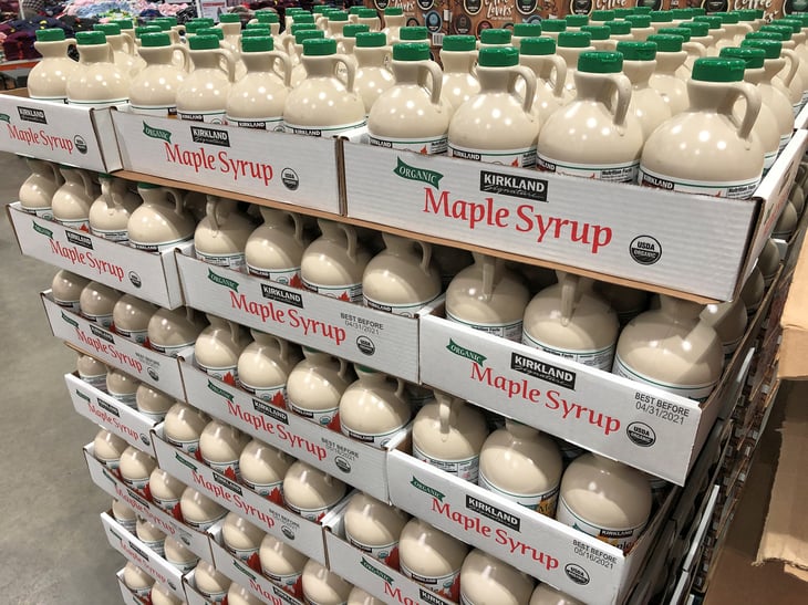 Costco's Kirkland Signature organic maple syrup