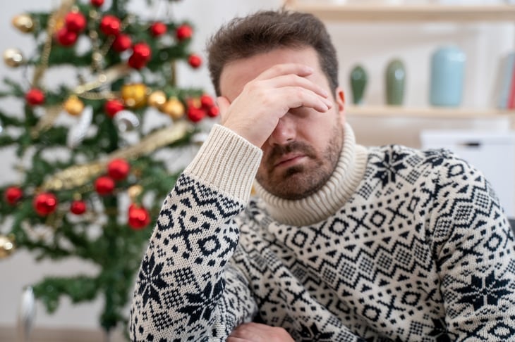 Man upset after receiving a bad gift