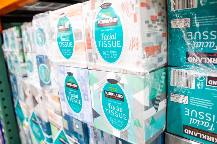 Costco's Kirkland Signature facial tissue