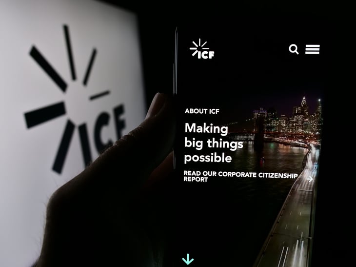 ICF International Inc. logo and home webpage