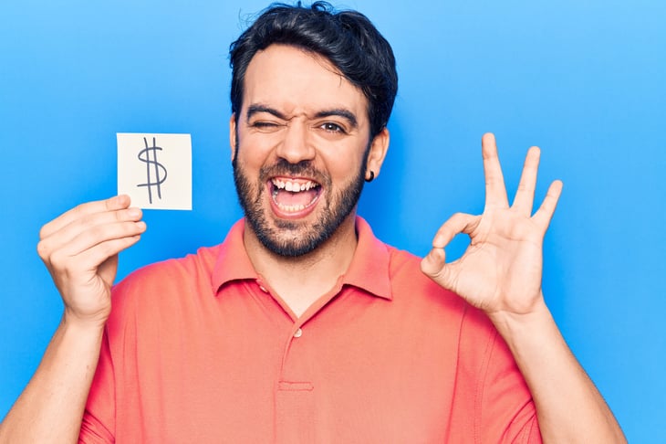 Man with a money sign
