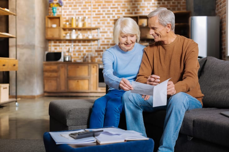 Seniors receiving Social Security payment