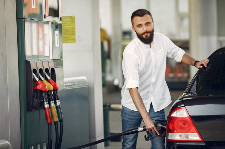 Filling the gas tank