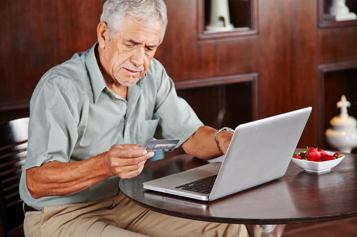 Senior shopping online