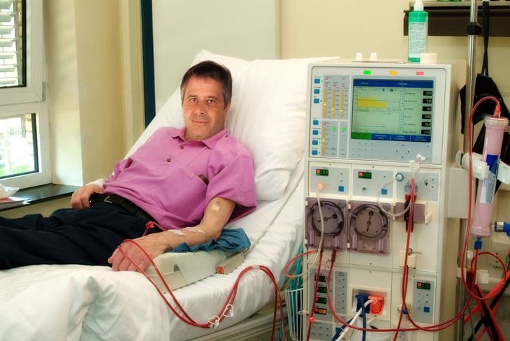 Kidney dialysis patient