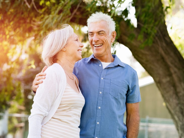 Happy senior couple enjoying retirement