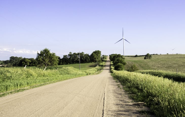 Wind turbines in Nebraska