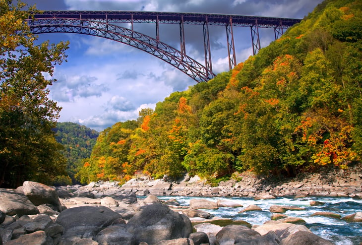 Bridge over New River in West Virginia