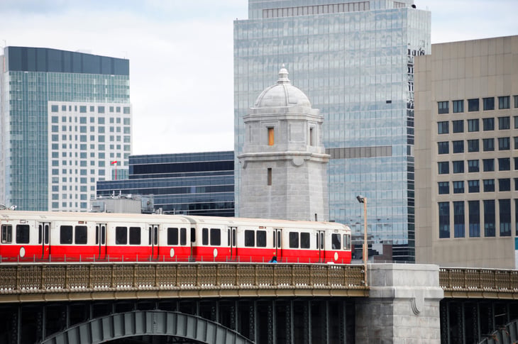 Boston rail train transit