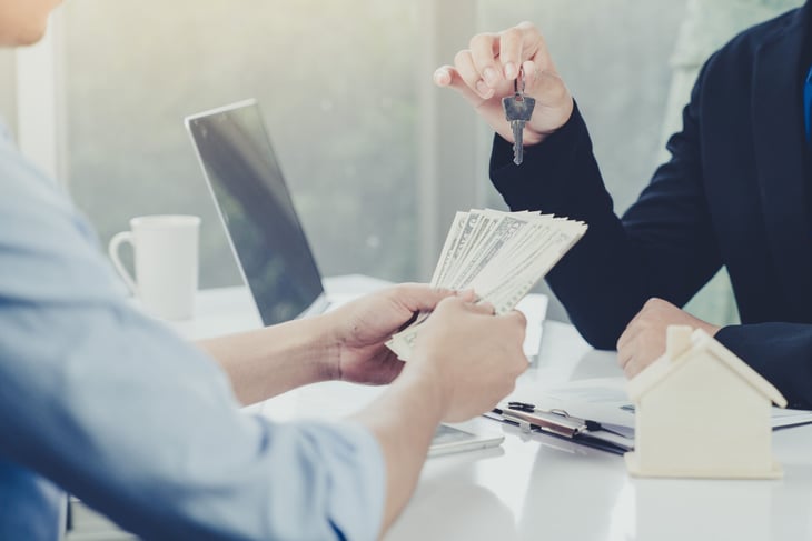Down payment on a house