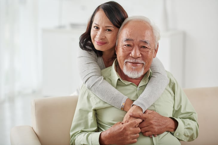 Happy older couple