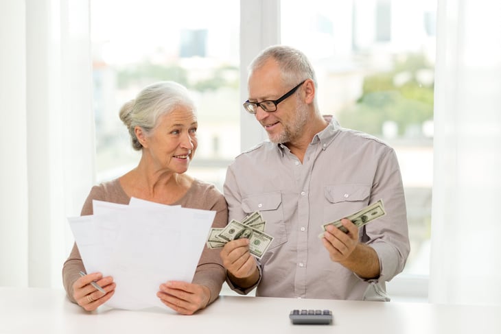 Seniors happily plan to budget and spend money