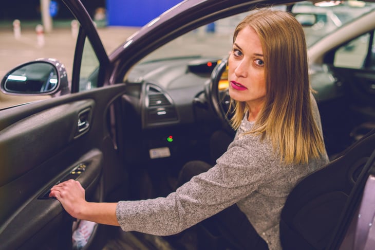 Young female driver