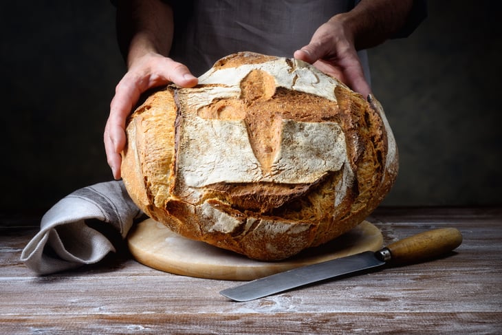 Loaf of homemade bread