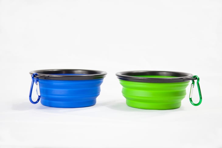 Collapsible dog bowls