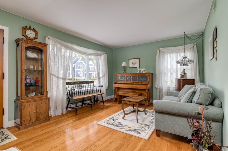 Dated living room