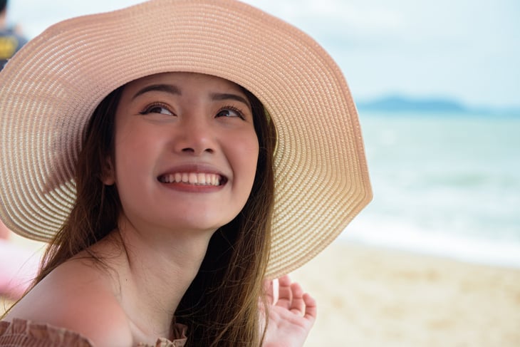 Woman at the beach