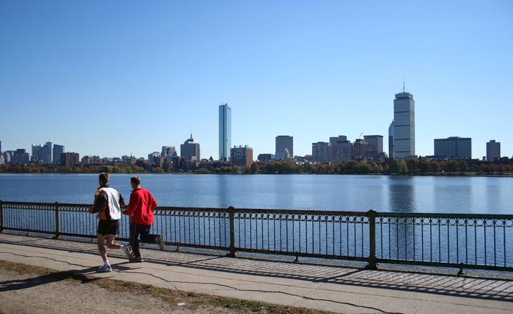 Runners in Boston
