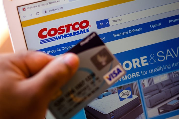 shopping online at Costco