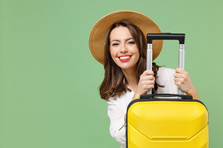 woman with luggage