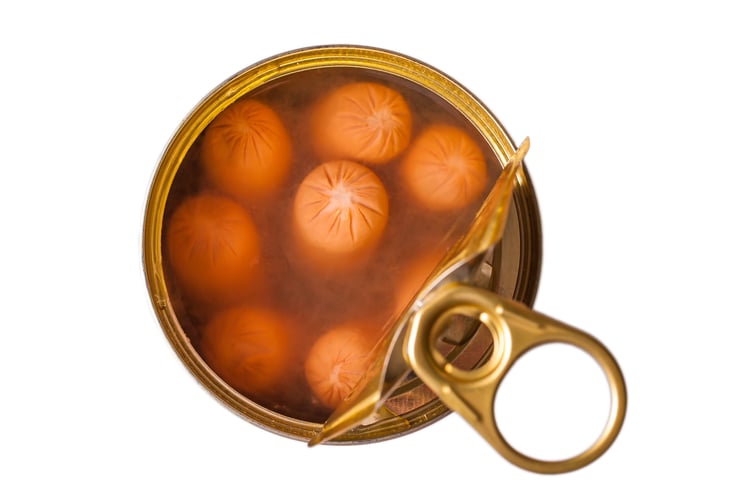 Canned sausage
