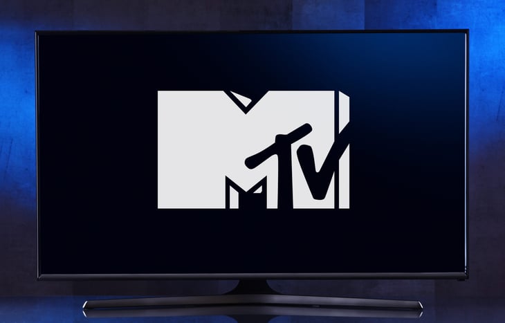 MTV logo on television