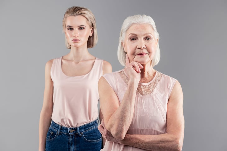 Women of two generations, millennials and baby boomers
