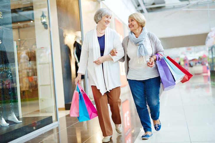 Seniors shopping