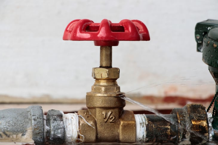 Leaking water from valve or spigot