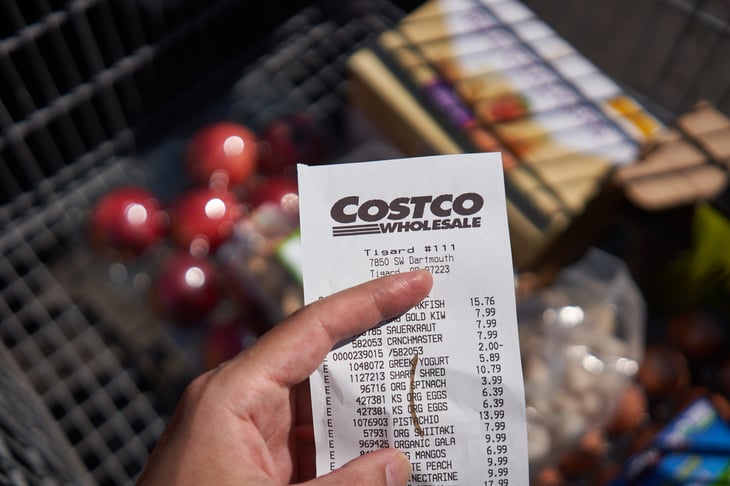 Costco receipt
