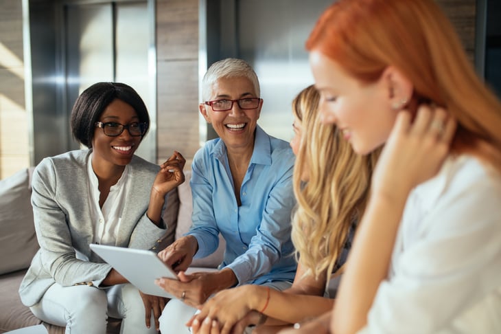 Business women in a meeting